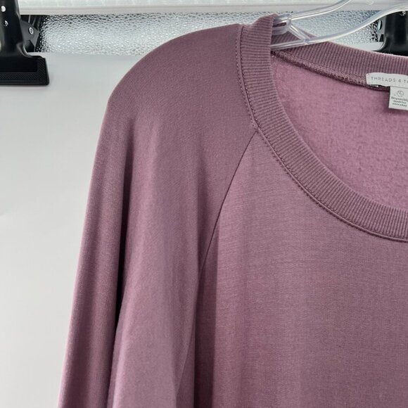 Threads 4 Thoughts Women's Long Sleeve Sweatshirt Tulip Hem Purple Size 3X - Picture 5 of 9